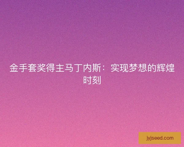金手套奖得主马丁内斯：实现梦想的辉煌时刻